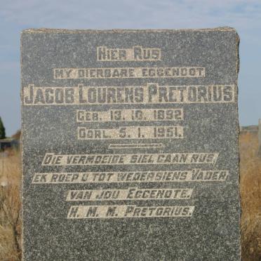 PRETORIUS Jacob Lourens 1892-1951