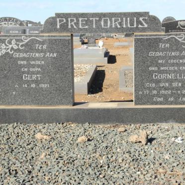 PRETORIUS Gert 1921- &amp; Cornelia J. van den BERGH 1922-1976