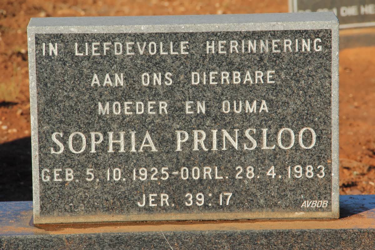 PRINSLOO Sophia 1925-1983