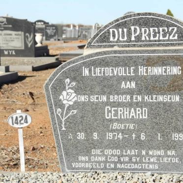 PREEZ Gerhard, du 1974-1990 