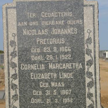 PRETORIUS Nicolaas Johannes 1866-1922 &amp; Cornelia Margaretha Elizabeth MAAS 1867-1952