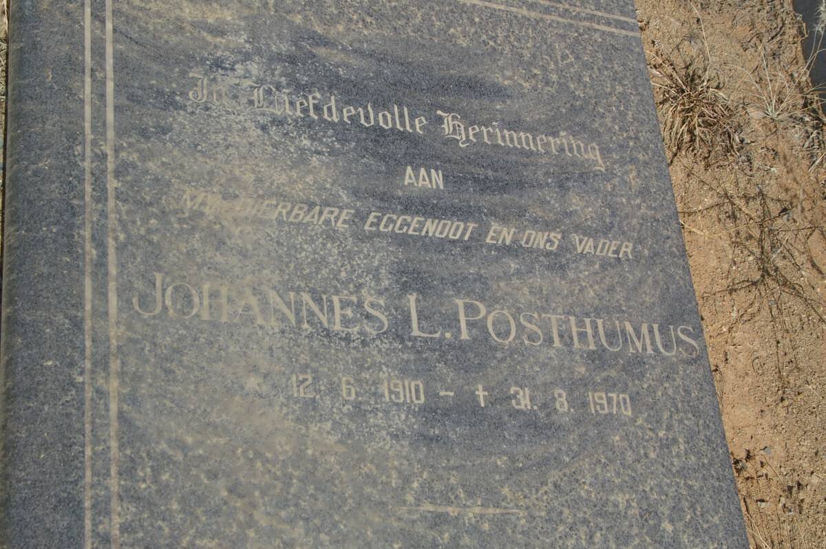 POSTHUMUS Johannes L. 1910-1970