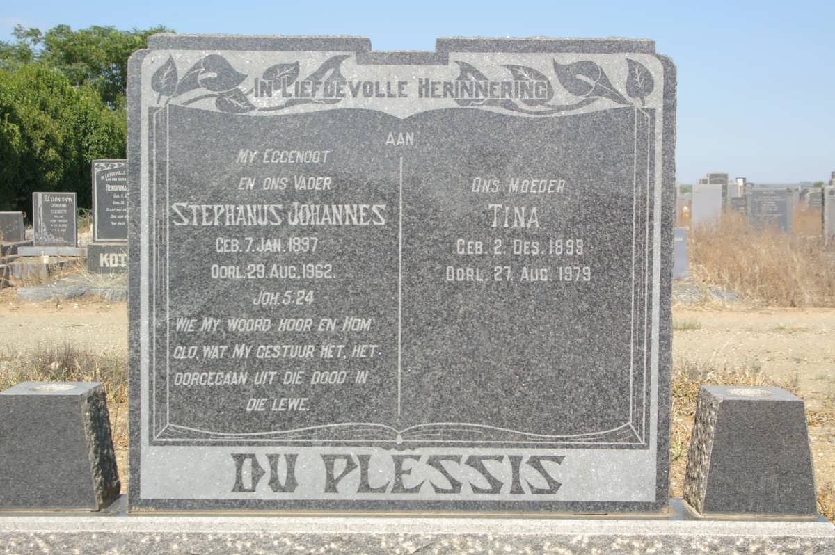 PLESSIS Stephanus Johannes, du 1897-1962 &amp; Tina 1899-1979