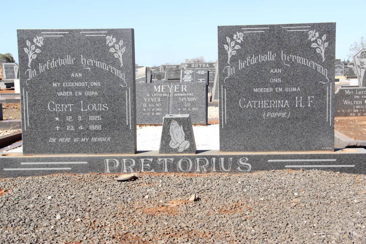 PRETORIUS Gert Louis 1925-1988 &amp; Catherina H.F.