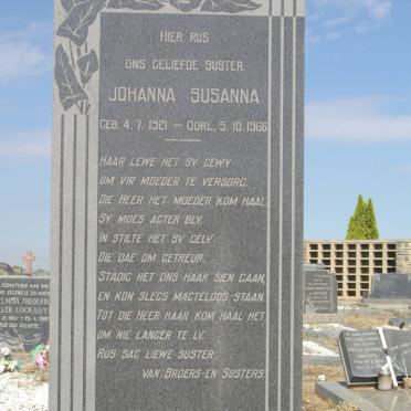 PREEZ Johanna Susanna, du 1921-1966