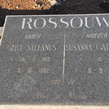 ROSSOUW Gert Stefanus 1919-1982 &amp; Susanna Catharina 1925-1996