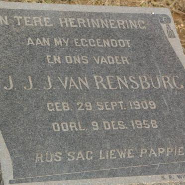 RENSBURG J.J., J. van 1909-1958 