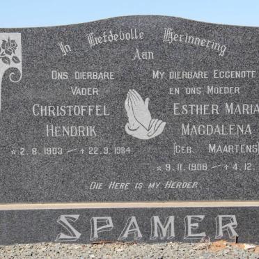 SPAMER Christoffel Hendrik 1903-1984 &amp; Esther Maria Magdalena MAARTENS 1908-1973