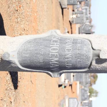 SCHOEMAN Jan H. 1913-1971 &amp; Francina J.W. 1919-