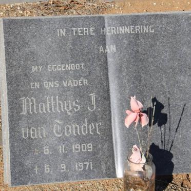TONDER Matthys J., van 1909-1971