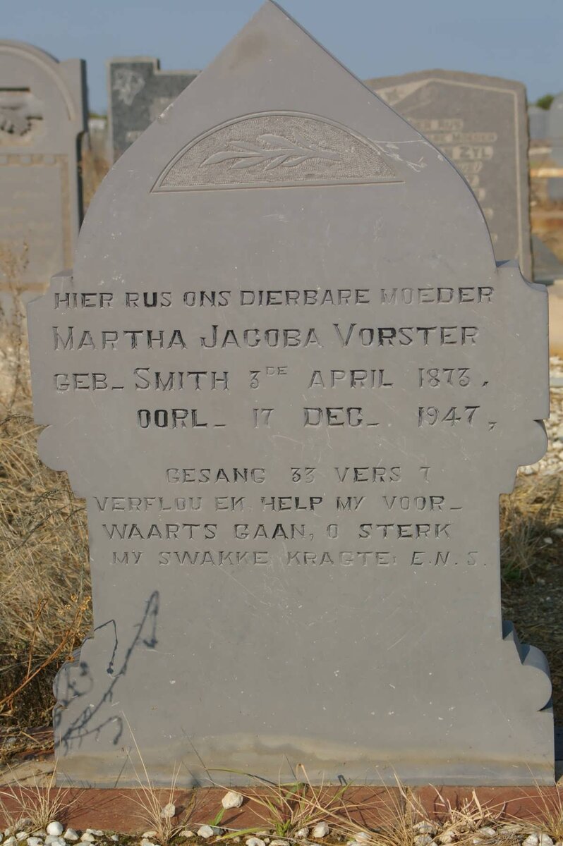 VORSTER Martha Jacoba nee SMITH 1873-1947