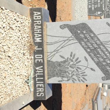 VILLIERS Abraham J., de 1897-1978