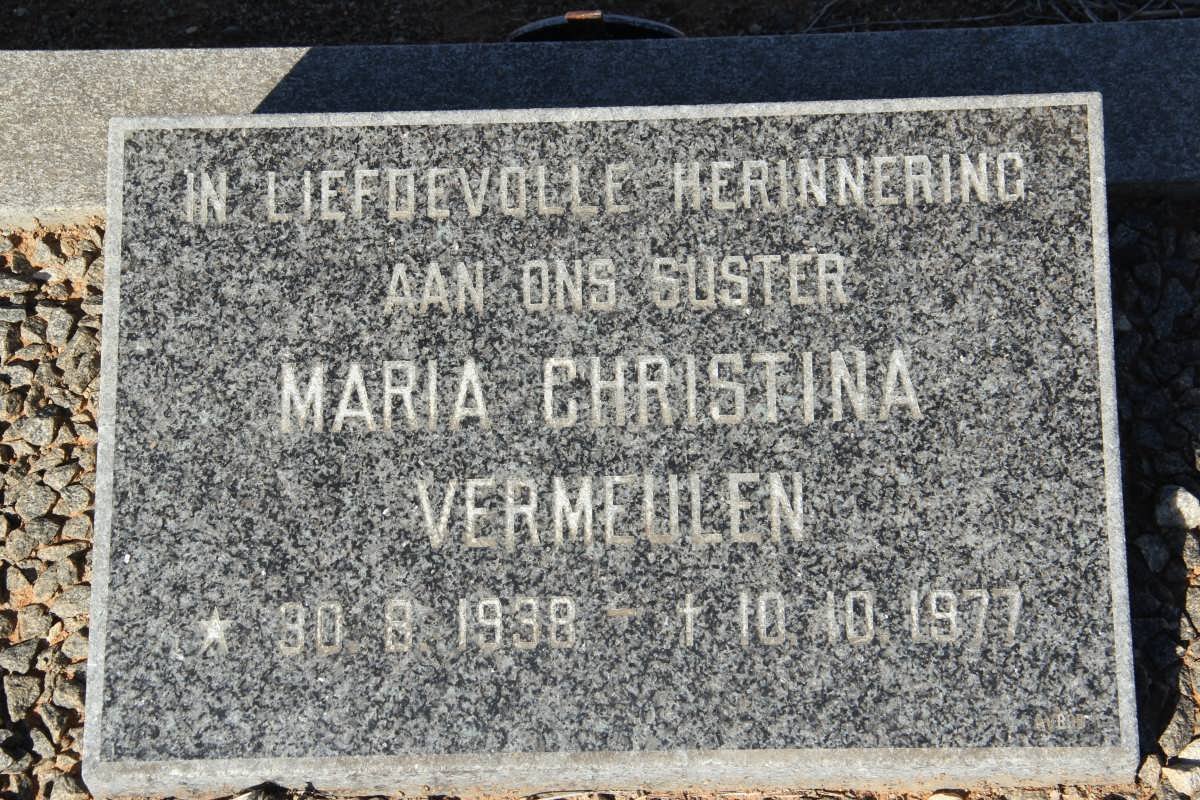 VERMEULEN Maria Christina 1938-1977