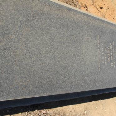 VICTOR Johanna M. 1926-1978