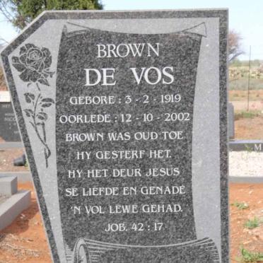 VOS Brown, de 1919-2002 &amp; Alida Maria 1923-1993