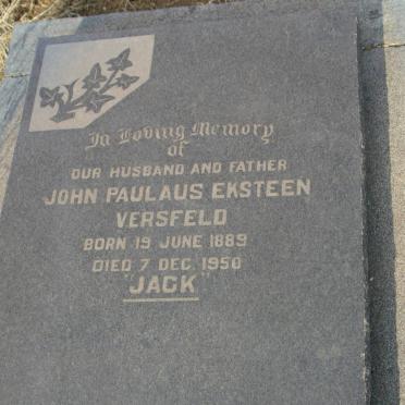 VERSFELD John Paulaus Eksteen 1889-1950