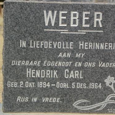 WEBER Hendrik Carl 1894-1964