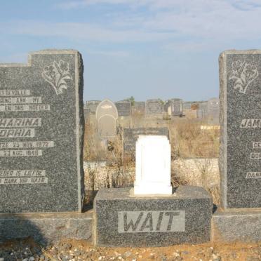 WAIT James Ignatius 1875-1956 &amp; Catharina Sophia KOTZE 1872-1949