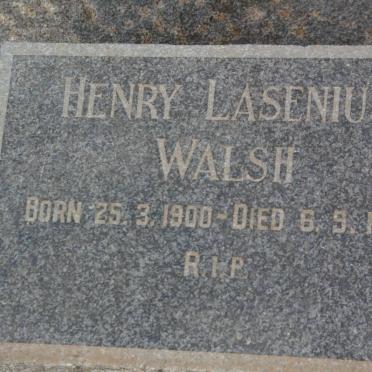 WALSH Henry Lasenius 1900-1955