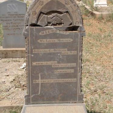 BURGER Johanna C. nee NEL 1843-1921