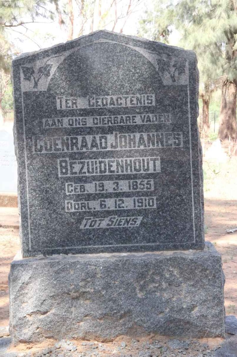 BEZUIDENHOUT Coenraad Johannes 1855-1910
