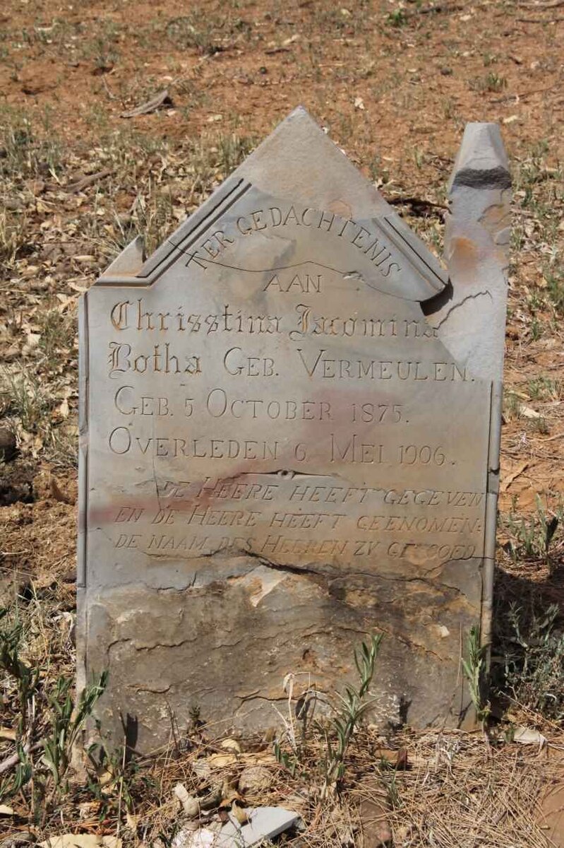 BOTHA Christina Jacomina nee VERMEULEN 1875-1906