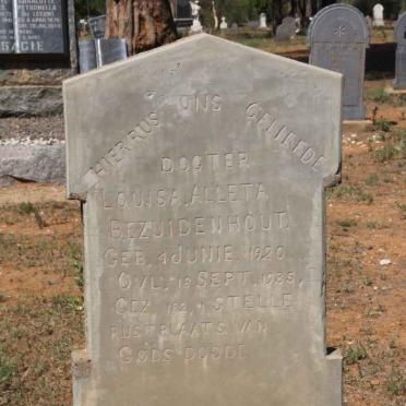 BEZUIDENHOUT Louisa Alleta 1920-1935