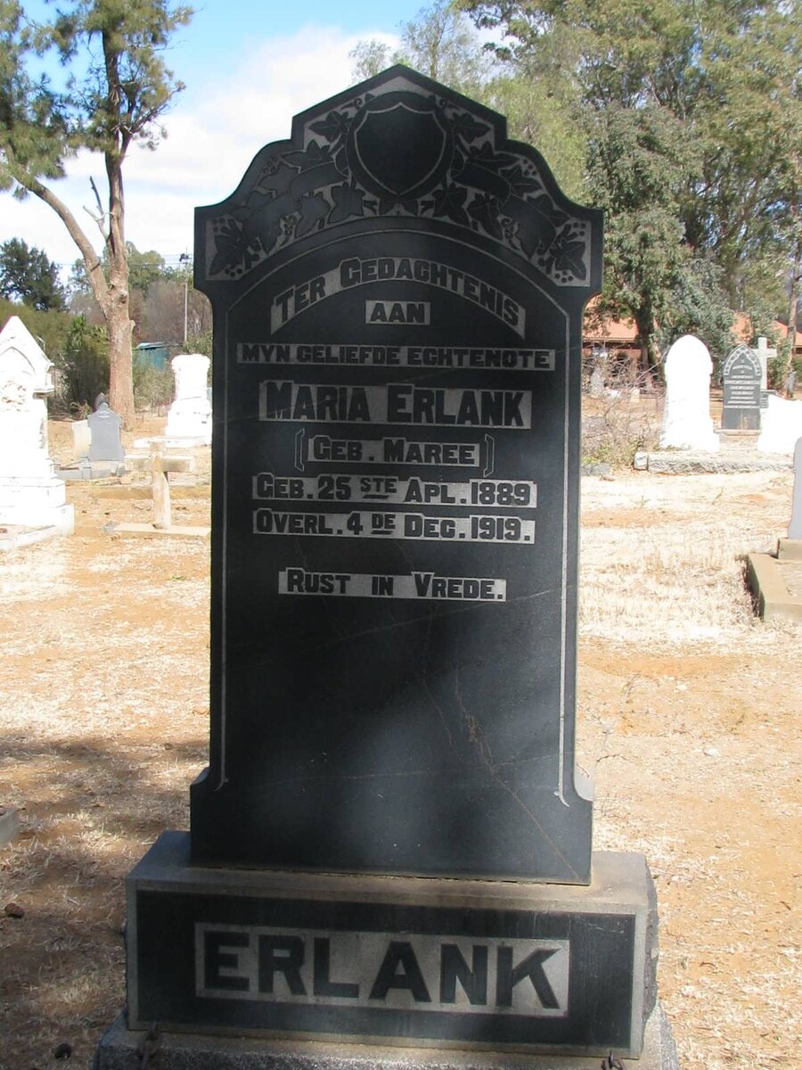 ERLANK Maria nee MAREE 1889-1919