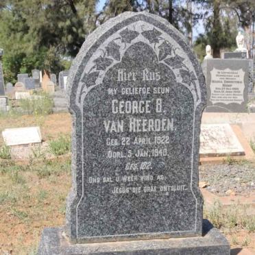 HEERDEN George B., van 1922-1940