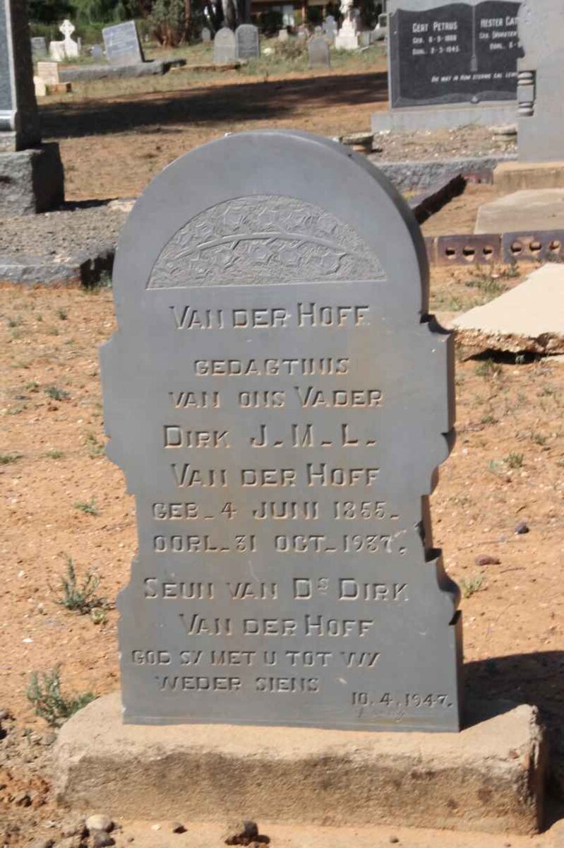 HOFF Dirk J.M.L, van der 1855-1937