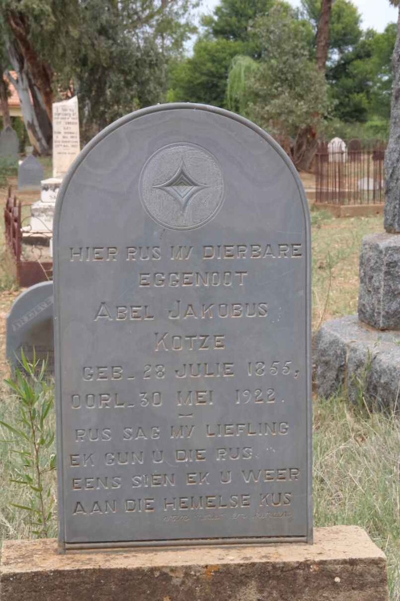 KOTZE Abel Jakobus 1855-1922