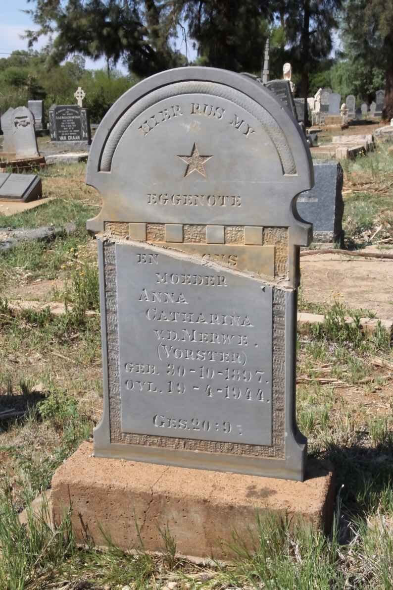 MERWE Anna Catharina, van der nee VORSTER 1897-1944