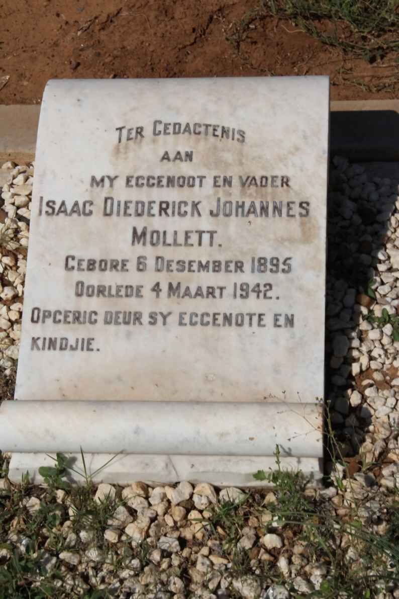 MOLLETT Isaac Diederick Johannes 1895-1942
