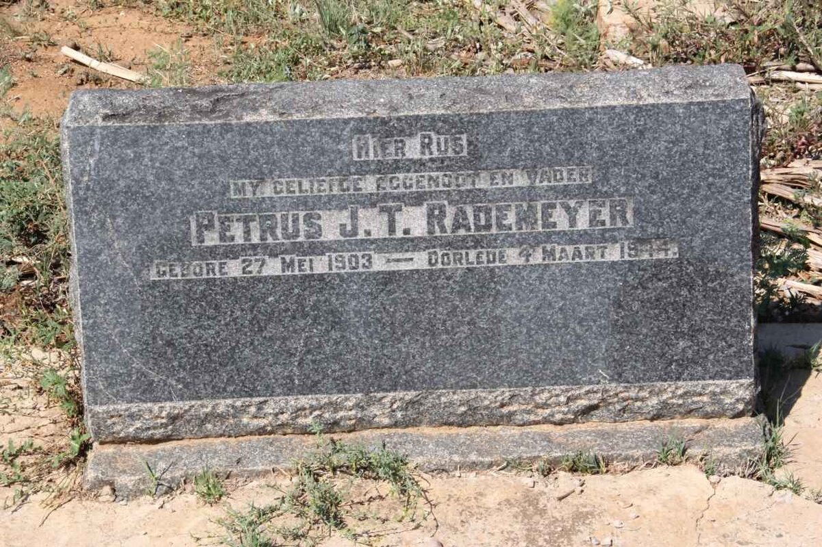 RADEMEYER Petrus J.T. 1903-1944