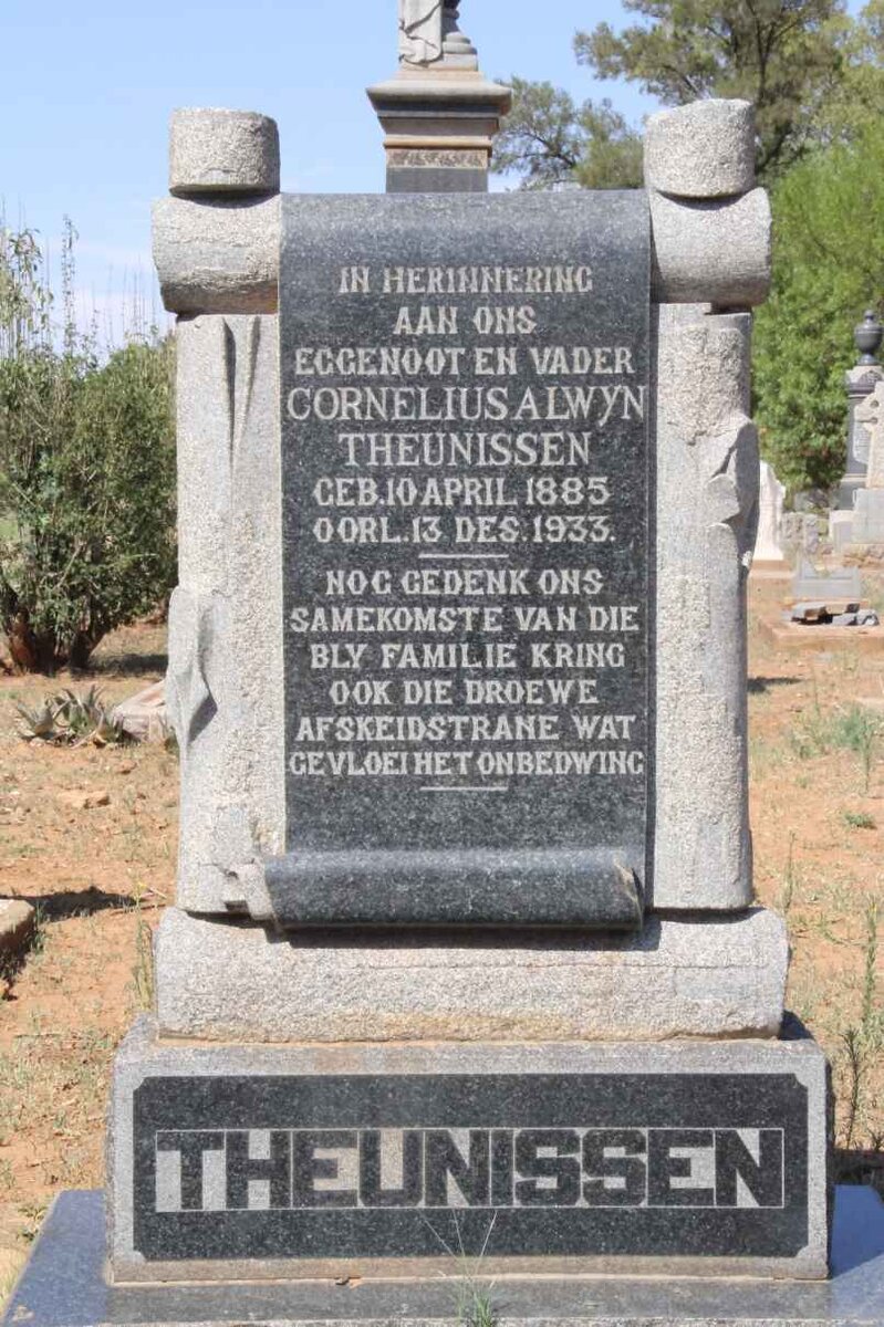 THEUNISSEN Cornelius Alwyn 1885-1933