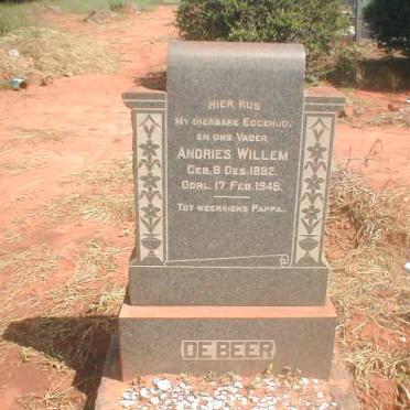 BEER Andries Willem, de 1882-1949