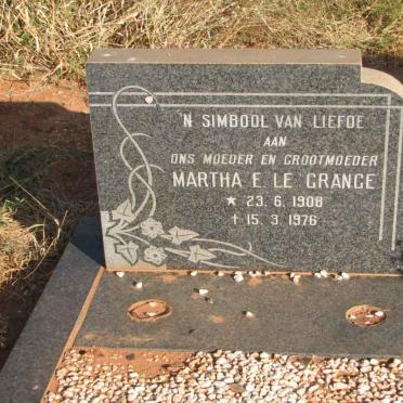 GRANGE Martha E., le 1908-1976