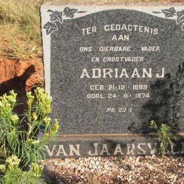 JAARSVELD Adriaan J., van 1889-1974