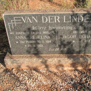 LINDE Jacob Johannes, van der 1919- &amp; Anna Rebelina DU PLOOY 1914-1963