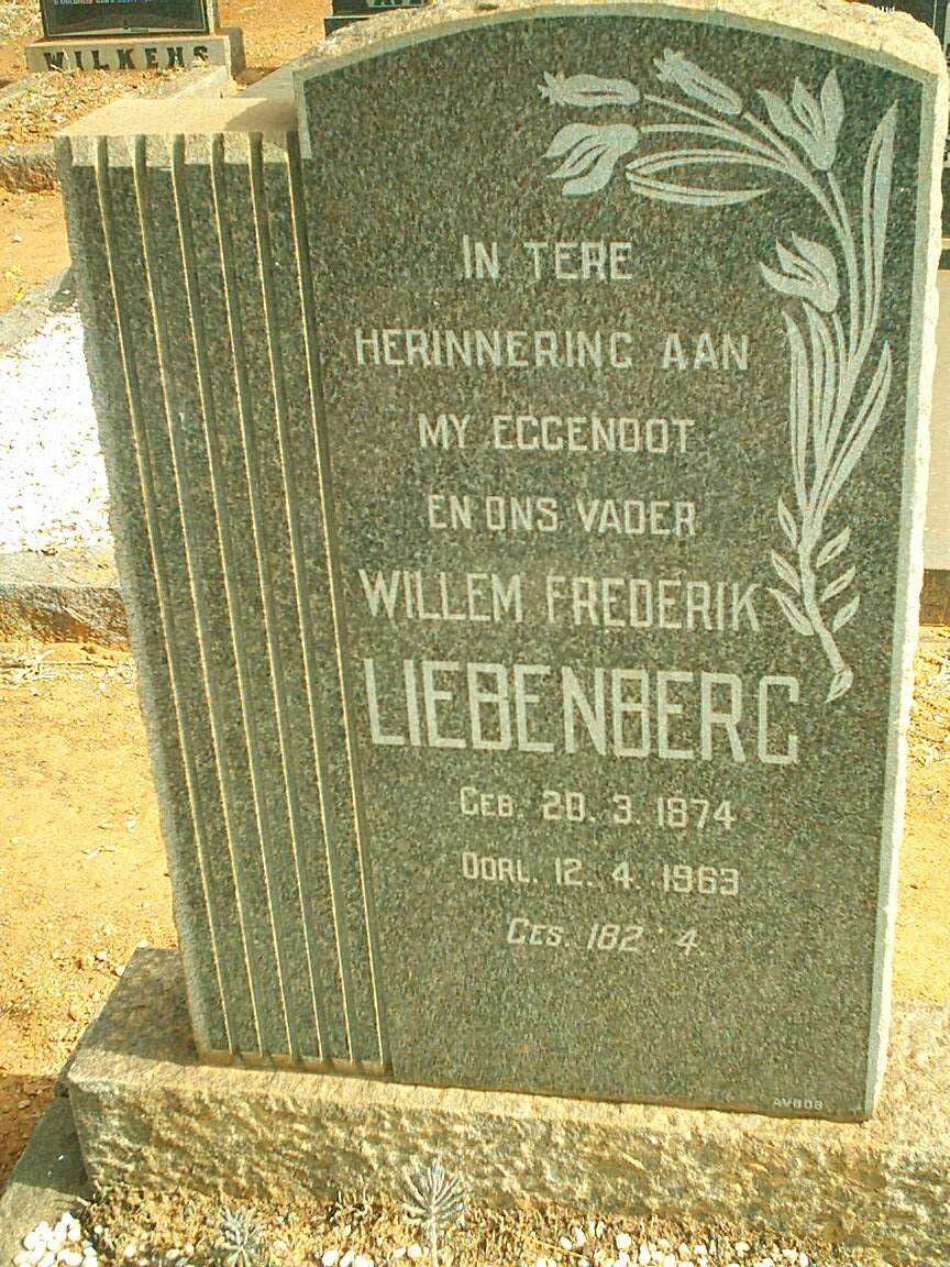 LIEBENBERG Willem Frederik 1874-1969