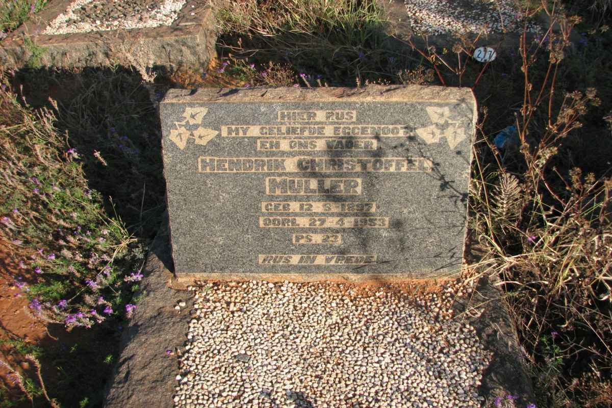 MULLER Hendrik Christoffel 1897-1953