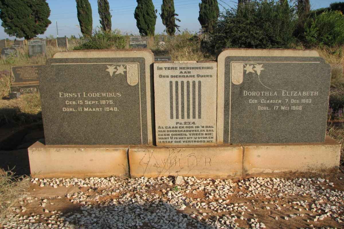 MOLLER Ernst Lodewikus 1875-1948 &amp; Dorothea Elizabeth CLAASEN 1883-1968