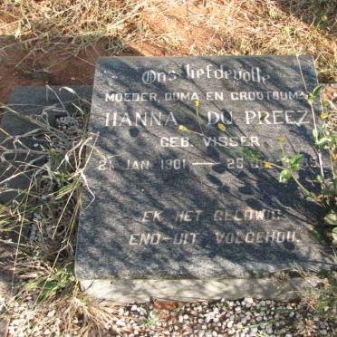 PREEZ Hanna, du nee VISSER 1901-1965