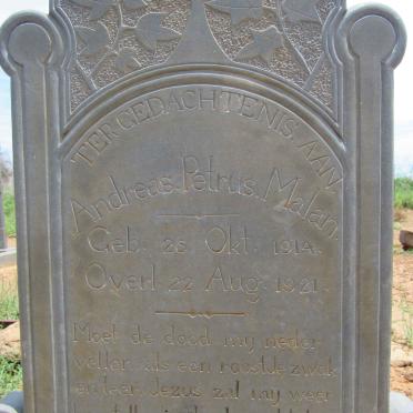 MALAN Andreas Petrus 1914-1921