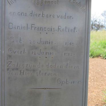 RETIEF Daniel Francois 1845-1919