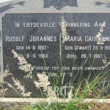 BRITZ Rudolf Johannes 1887-1968 &amp; Maria Catharina SWART 1894-1987
