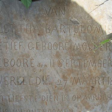 RETIEF Aletta Bartholomina nee MÖLLER 1847-1889