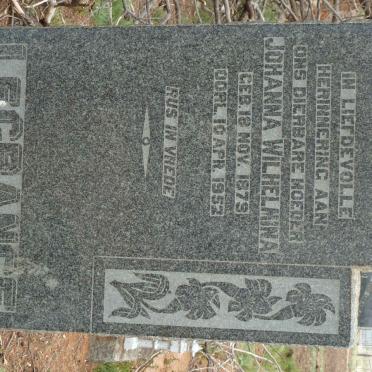 GRANGE Johanna Wilhelmina, le 1879-1952