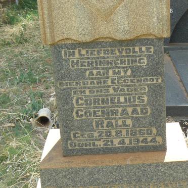 RALL Cornelius Coenraad 1860-1944