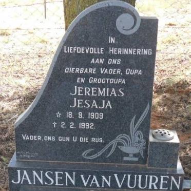 VUUREN Jeremias Jesaja, Jansen van 1909-1992